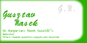 gusztav masek business card